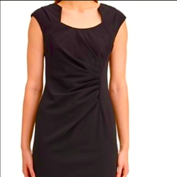 Calvin Klein Little Black Dress Sunburst Sheath Sleeveless Size 12 EUC - Picture 6 of 12